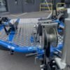 Rimorchio portamoto abbassabile e pieghevole per 2 moto Cochet blu