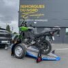 Rimorchio portamoto abbassabile e pieghevole Cochet blu PTT 600 kg