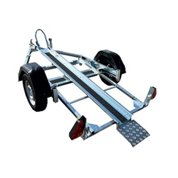 Rimorchio portamoto ribaltabile Pratic con 1 rotaia MIL Remorques