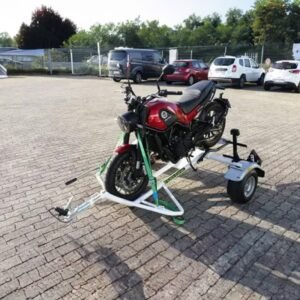 Rimorchio portamoto per una moto, bianco For One