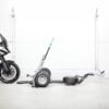 Rimorchio portamoto per una moto, nero For One