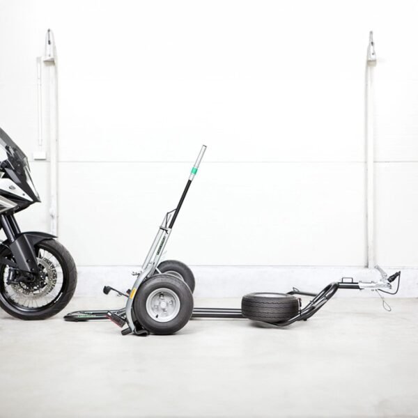 Rimorchio portamoto per una moto, nero For One