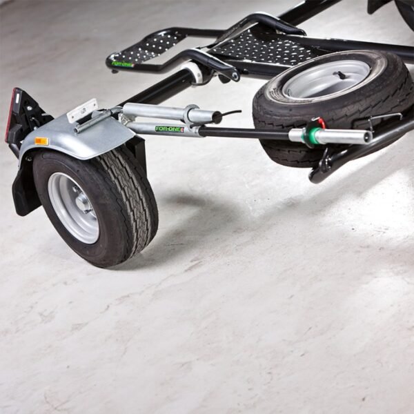 Rimorchio portamoto per una moto, nero For One