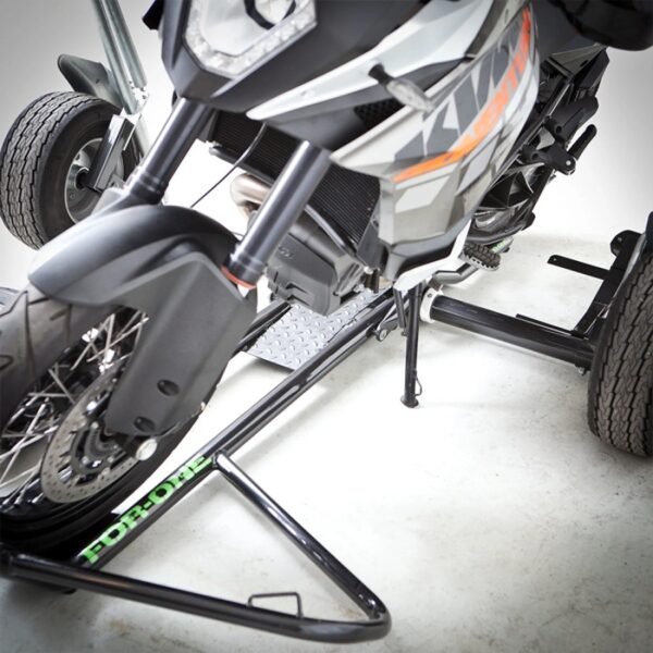 Rimorchio portamoto per una moto, nero For One