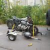 Rimorchio portamoto per una moto, nero For One