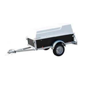 Rimorchio portabagagli marrone con cofano BW Remorques